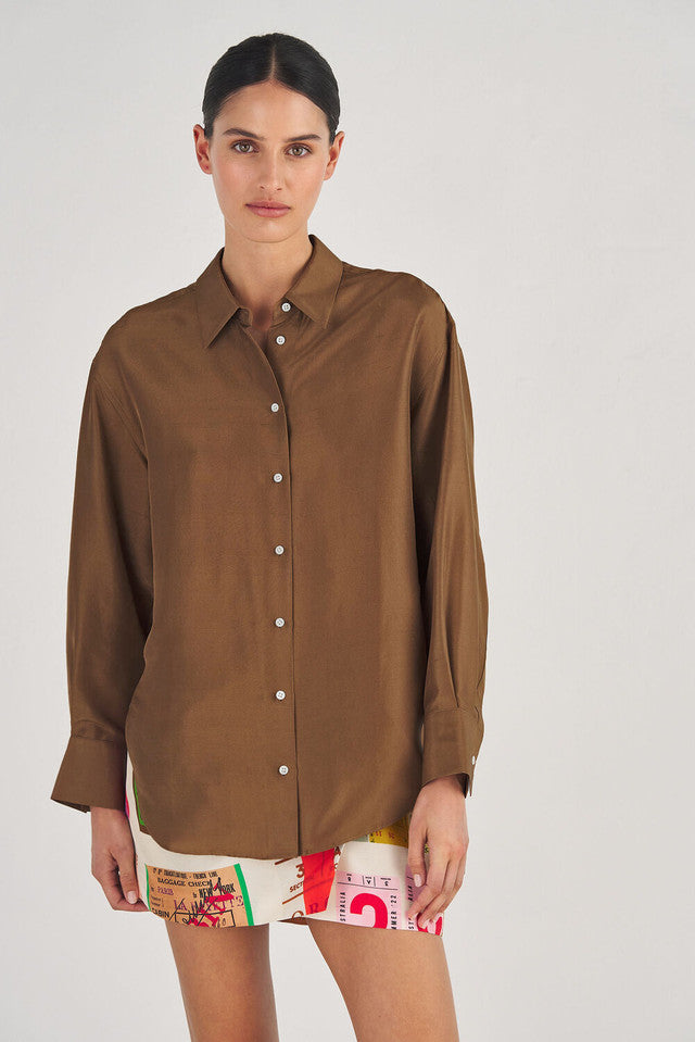 Silk Long Sleeve Shirt