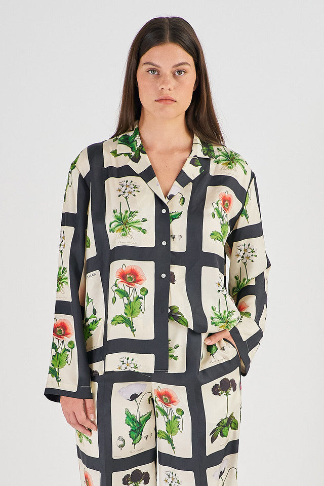 Midnight Poppy Camp Shirt