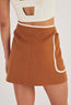 Contrast Bind Skirt Brandy