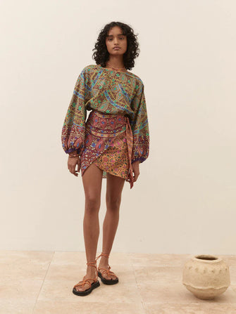 Es Canar Mini Wrap Skirt