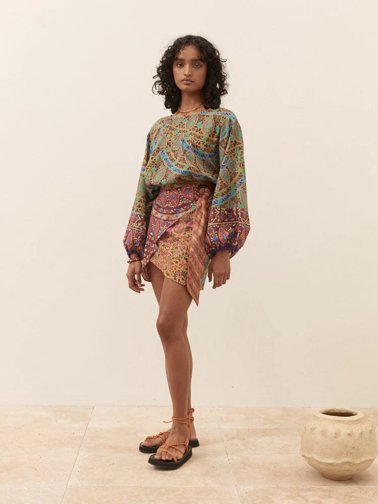 Es Canar Mini Wrap Skirt