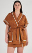 Contrast Bind Robe Brandy