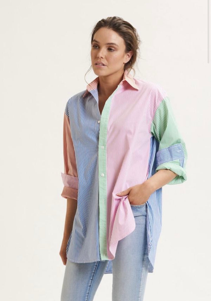 Boyfriend Shirt Multi Stripe – Toscani Australia - Main Image