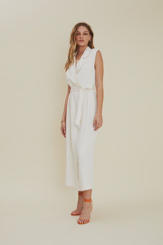 Lumin Sleeveless Blazer Midi Dress