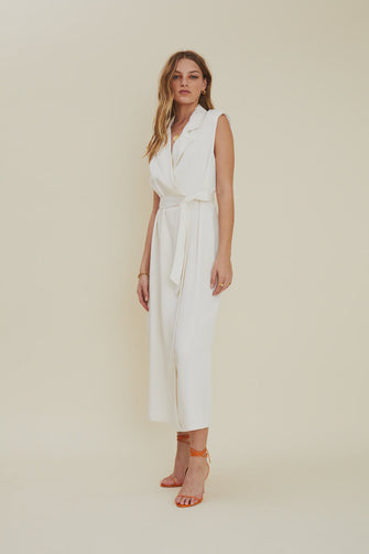 Lumin Sleeveless Blazer Midi Dress