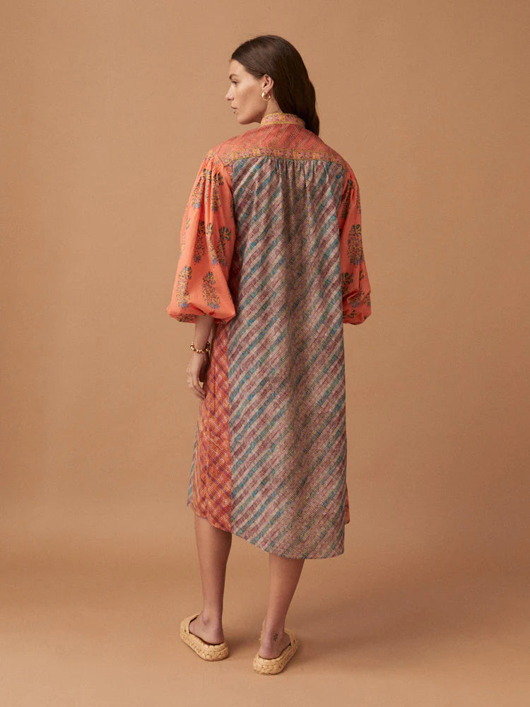 Wave Smock Midi Dress