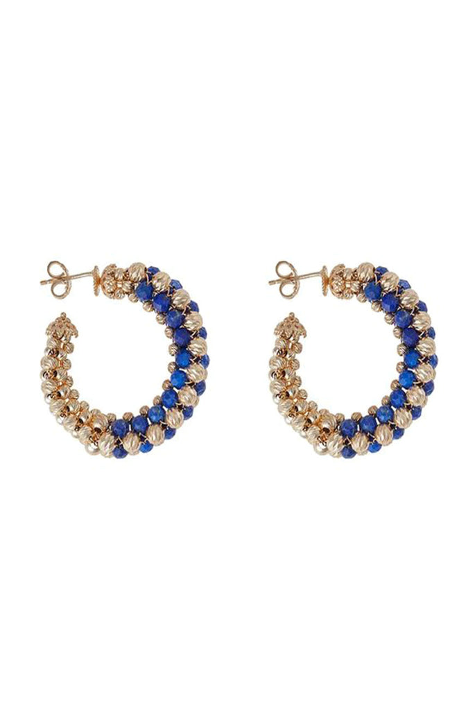 Small Alessia Lapis Hoops
