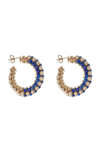 Small Alessia Lapis Hoops