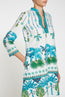 Malika Short Kaftan Winter Garden Turquoise