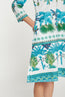 Malika Short Kaftan Winter Garden Turquoise