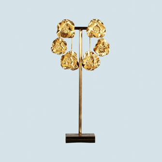 Claudette Triple Bloom Earrings