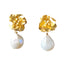 Joanna Mini Flower Stud with Baroque Pearl Gold