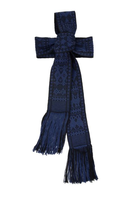 Handwoven Wide Navy and Black Belt