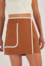 Contrast Bind Skirt Brandy