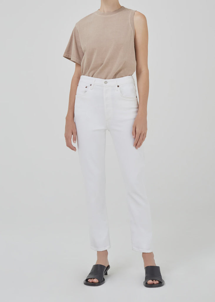 Riley Crop Jean in White Whip