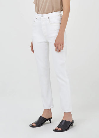 Riley Crop Jean in White Whip