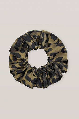 Scrunchie Olive Leopard