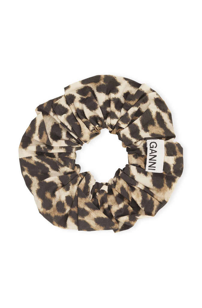 Big Leopard Almond Scrunchie