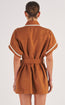 Contrast Bind Robe Brandy