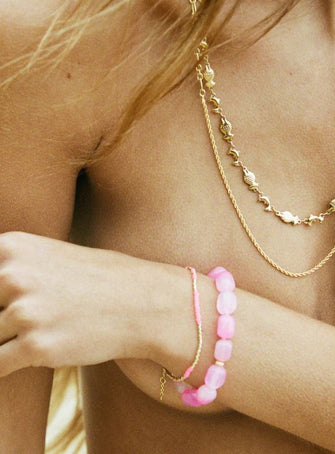 Asym Bracelet Neon Pink