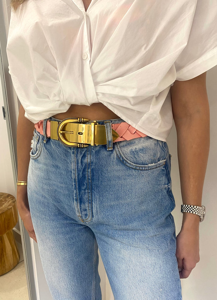 Intrecciata Belt Pink