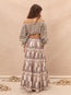 Calico Tiered Maxi Skirt