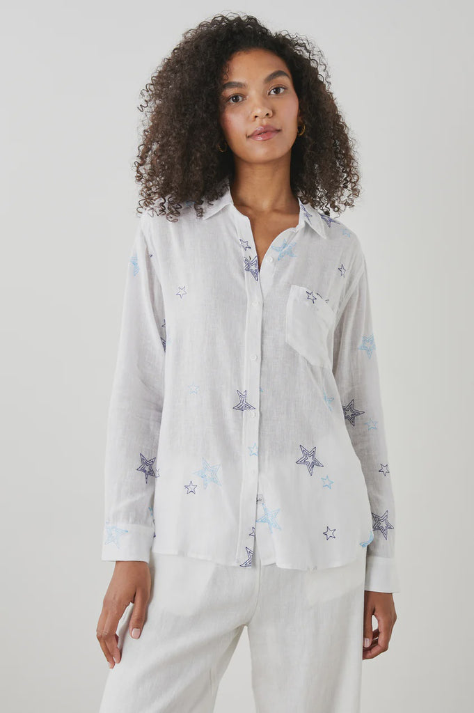 Charli Shirt Navy Stitched Stars