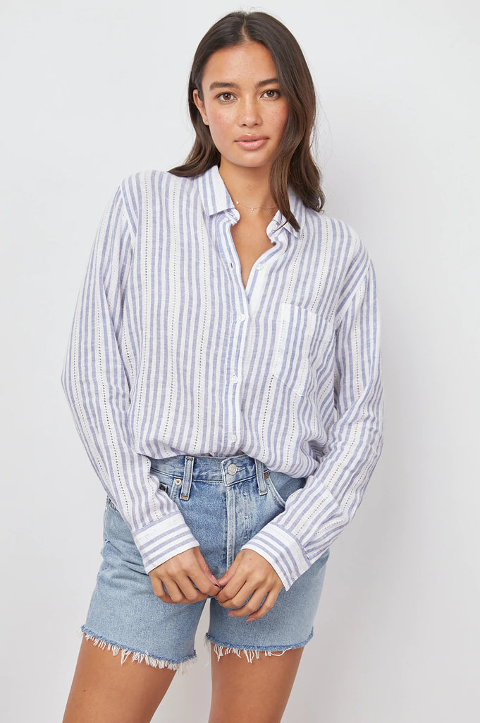 Charli Shirt Blue Catalina Stripe