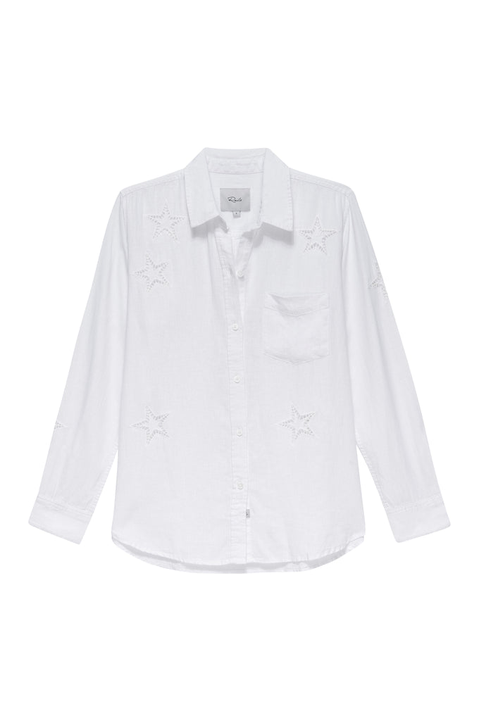 Charli Shirt White Eyelet Stars
