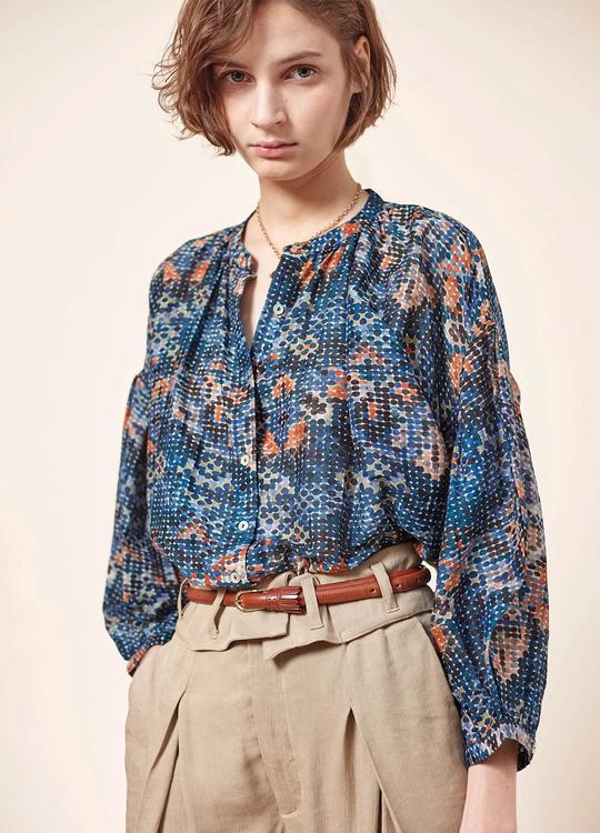 Luiza Blouse Stan Navy Print