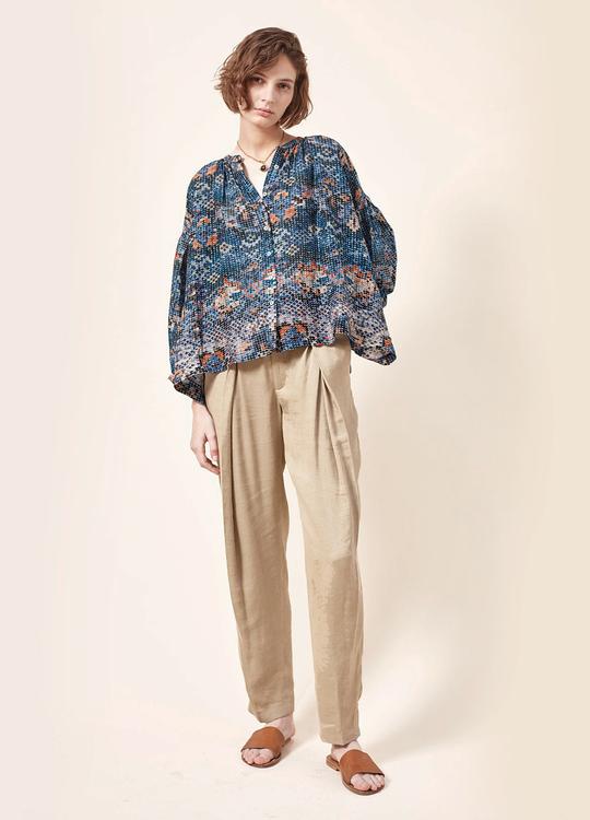 Luiza Blouse Stan Navy Print