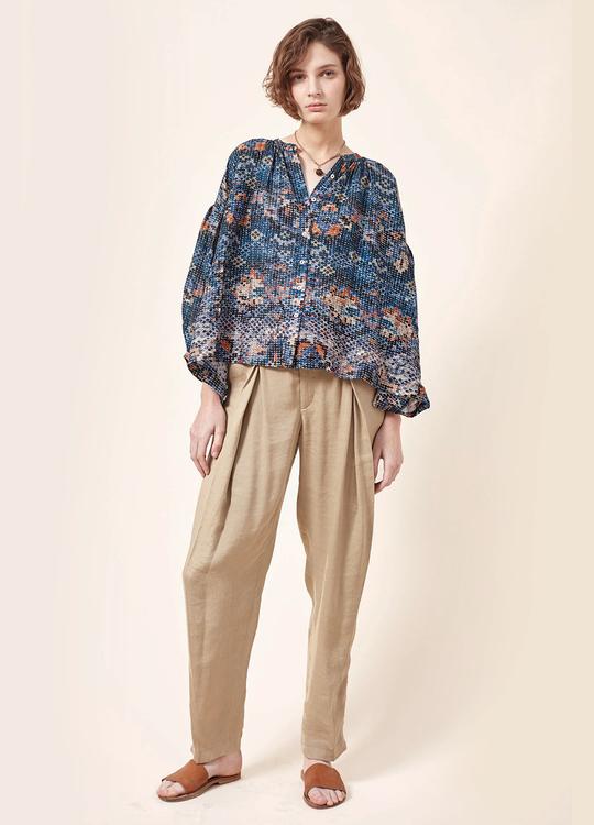 Luiza Blouse Stan Navy Print