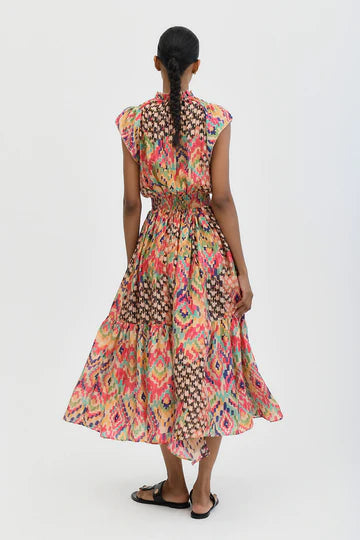 Cairo Silk Maxi Dress Apricot