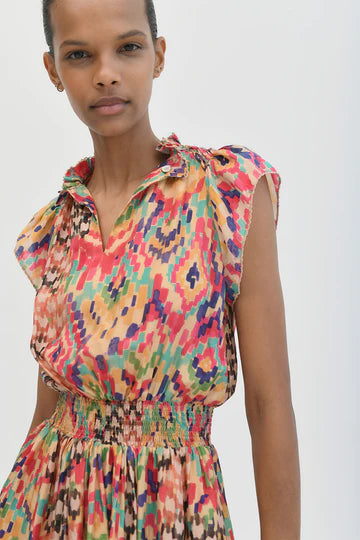 Cairo Silk Maxi Dress Apricot