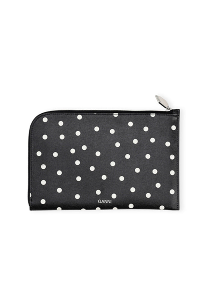 Leather Pouch Sky Captain Polka Dot