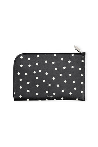 Leather Pouch Sky Captain Polka Dot