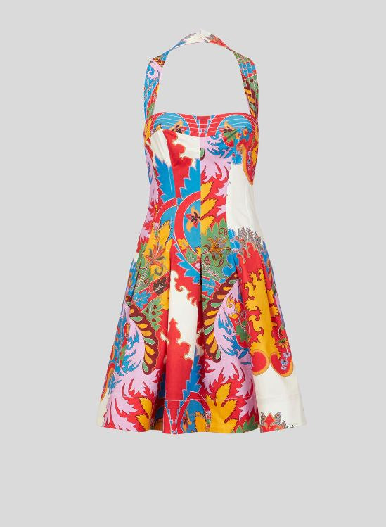 Multi Paisley Halter Dress