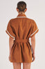 Contrast Bind Robe Brandy