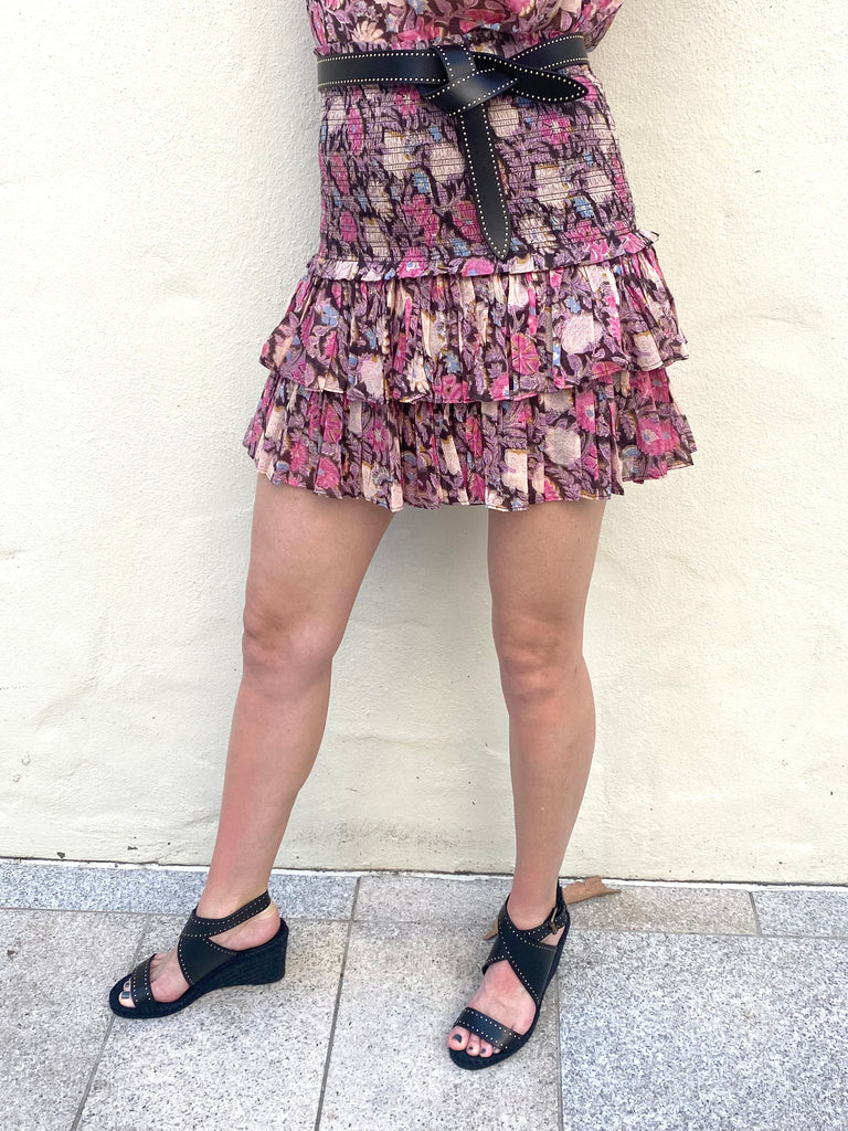 Lecce Brass Studded Belt Black