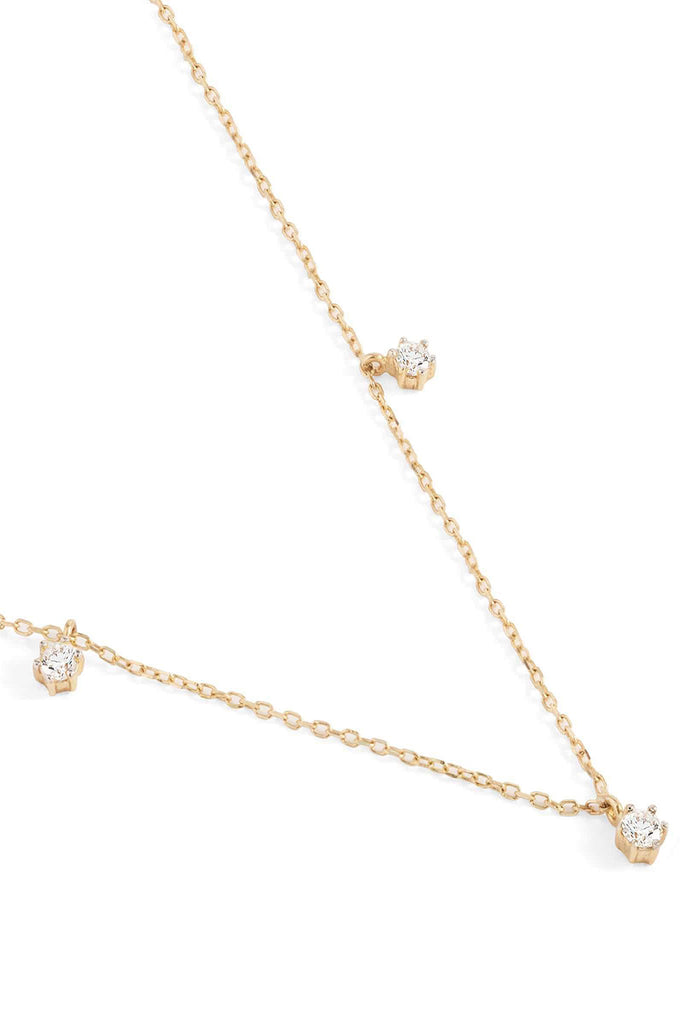 14K Gold Droplets Diamond Necklace