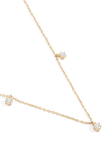 14K Gold Droplets Diamond Necklace