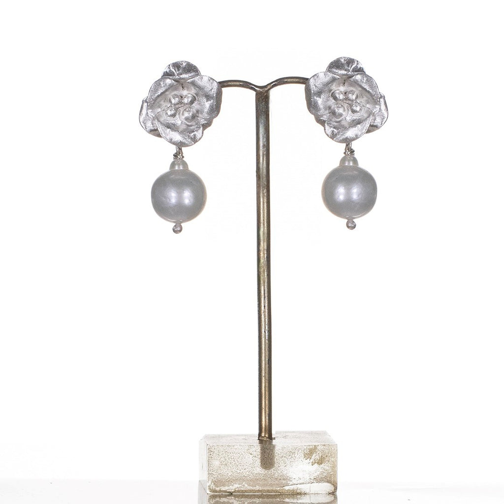 Joanna Bloom and Pearl Earrings