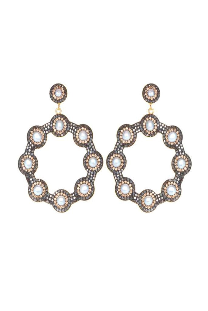 Baroque Pearl Hoop Earrings