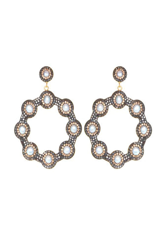 Baroque Pearl Hoop Earrings