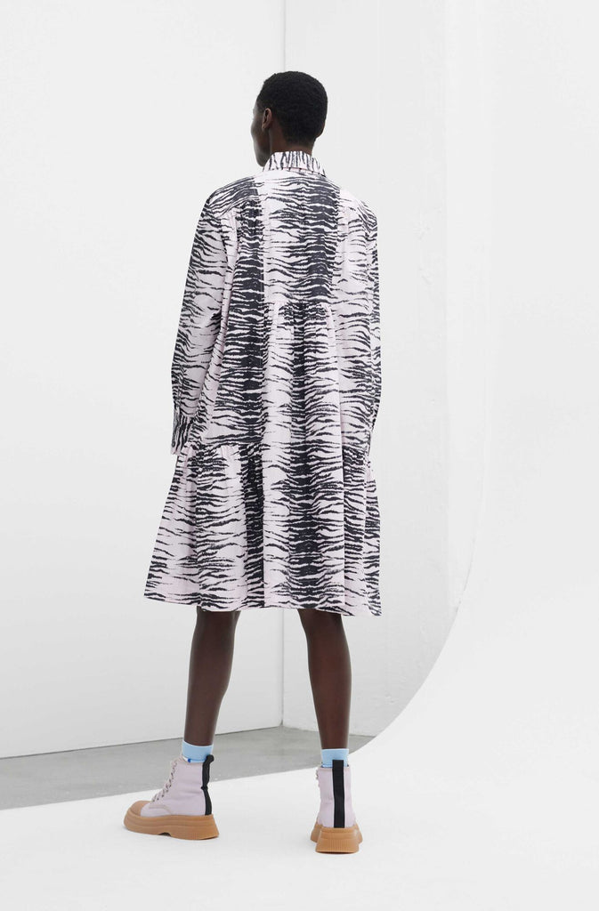 Light Lilac Printed Shirt Dress