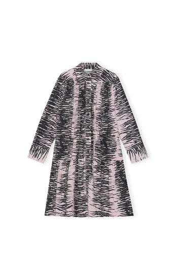 Light Lilac Printed Shirt Dress