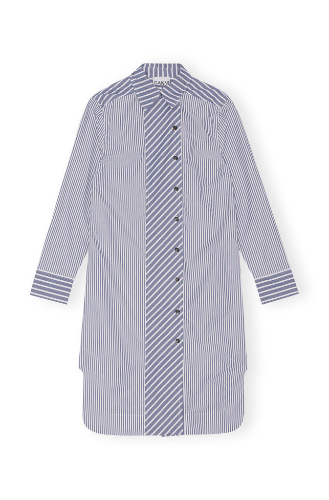 Stripe Cotton Shirt Dress