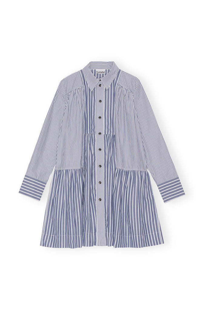Stripe Cotton Mini Shirt Dress – Toscani Australia
