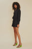 Halley Oversized Mini Shirt Dress Black