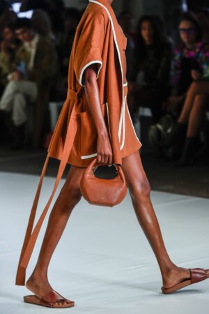 Contrast Bind Robe Brandy